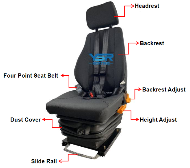 High Backrest Air Suspension Seat Functions High Backrest Air Suspension Seat Functions